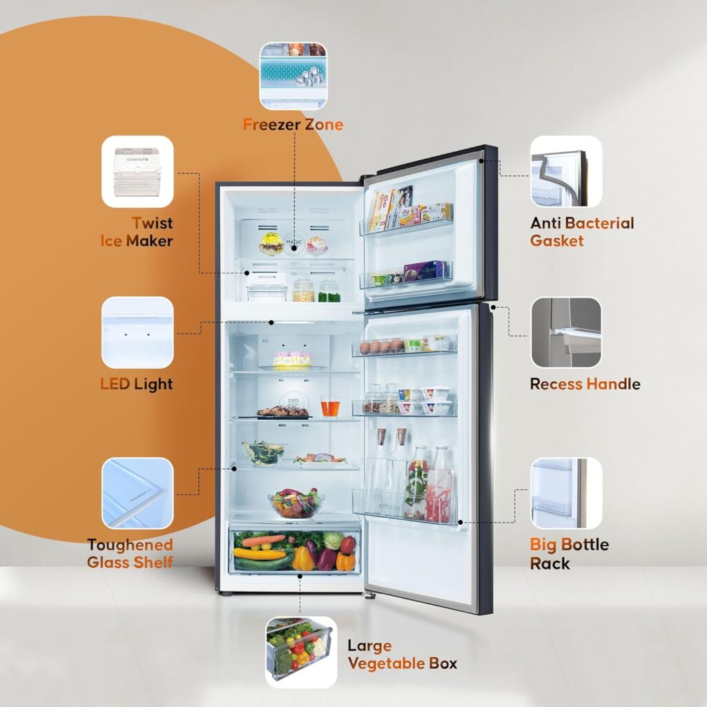 Haier 328L Refrigerator Interior Layout and Storage Space